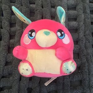 Adorable Pink and Cream Stuffed Bunny Toy